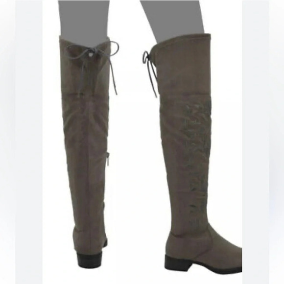Sam Edelman Shoes - Circus Sam Edelman Peyton Stretch Over-The-Knee Boot Grey  SZ 7.5 Suede